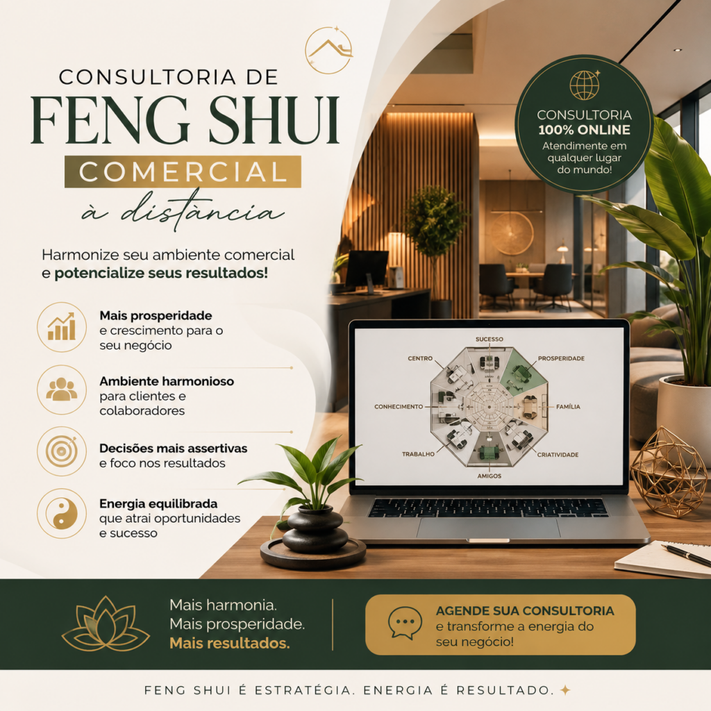 Consultoria  de Feng Shui Comercial à distância