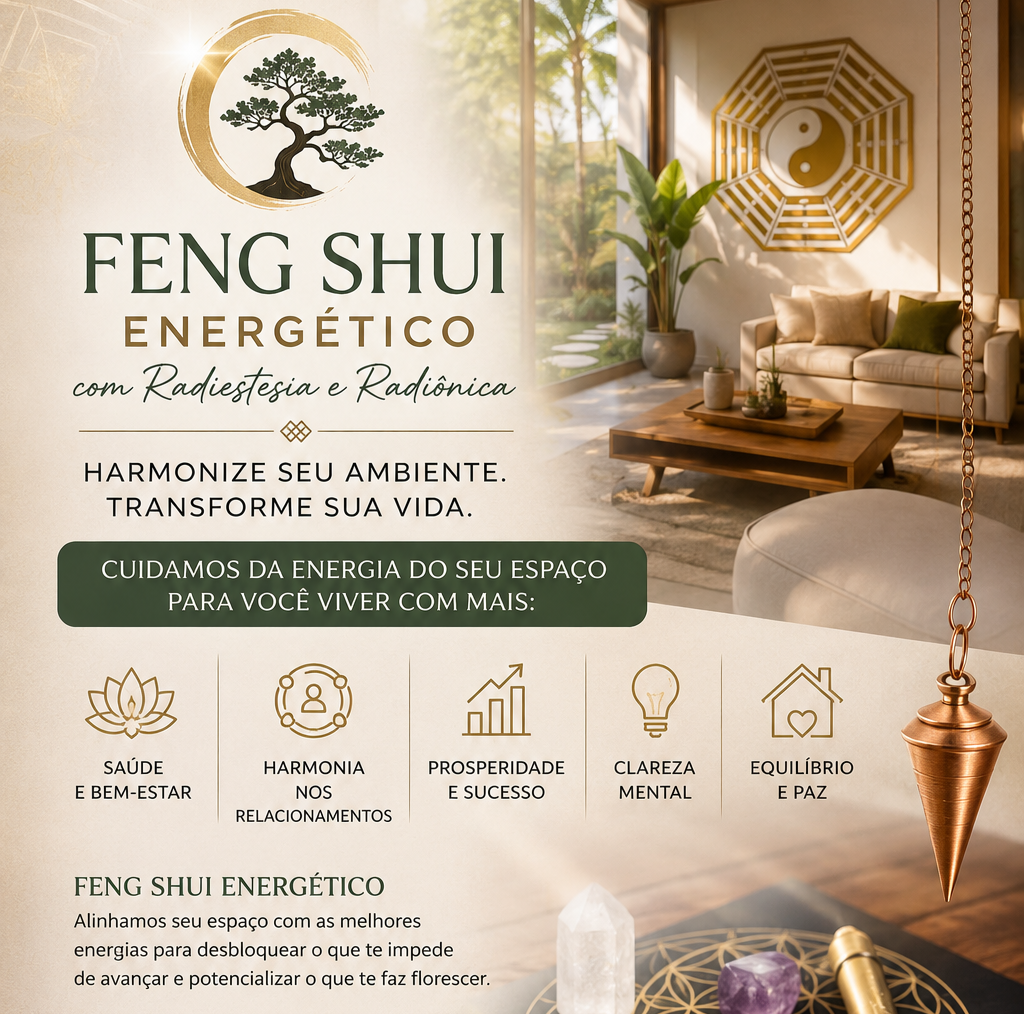 Feng Shui Energético com radiestesia e radiônica